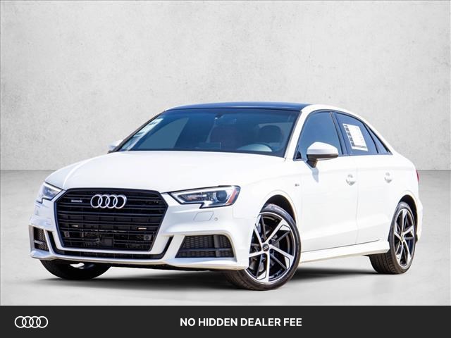 Glacier White Metallic 2020 Audi A3 Sedan All-Wheel Drive Automatic