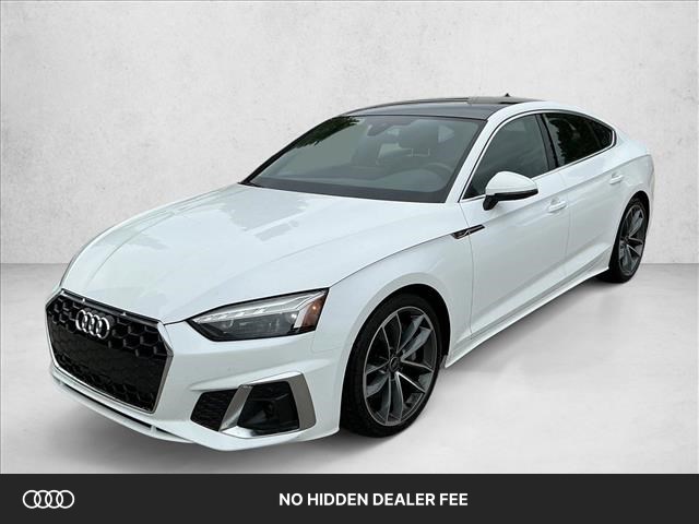 Glacier White Metallic 2023 Audi A5 Sportback quattro Premium Plus S Line 45 TFSI AWD Sedan All-Wheel Drive Automatic