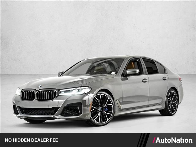 Gray (Bernina Grey Amber Effect Metallic) 2022 BMW 5 Series Sedan All-Wheel Drive Automatic