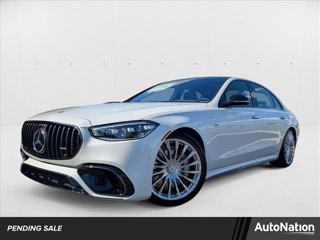 Manufaktur Moonlight White Metallic 2026 Mercedes-Benz S-Class AMG S 63 E Performance 4MATIC Sedan All-Wheel Drive Automatic