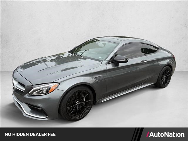 Gray (Selenite Grey Metallic) 2018 Mercedes-Benz C-Class Coupe Rear-Wheel Drive Automatic