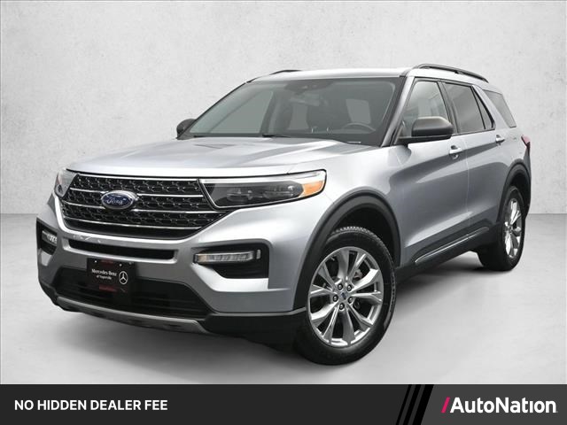 Iconic Silver Metallic 2021 Ford Explorer SUV / Crossover All-Wheel Drive Automatic