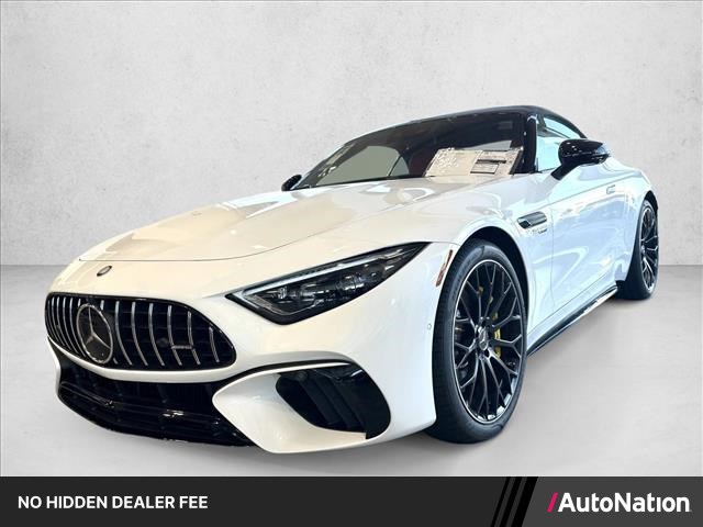 Manufaktur Moonlight White Metallic 2026 Mercedes-Benz SL-Class AMG SL 55 4MATIC Convertible All-Wheel Drive Automatic