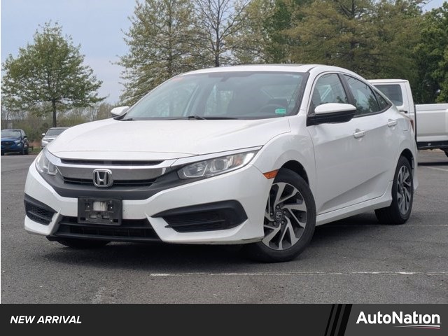 White Orchid Pearl 2016 Honda Civic EX Sedan Front-Wheel Drive Automatic
