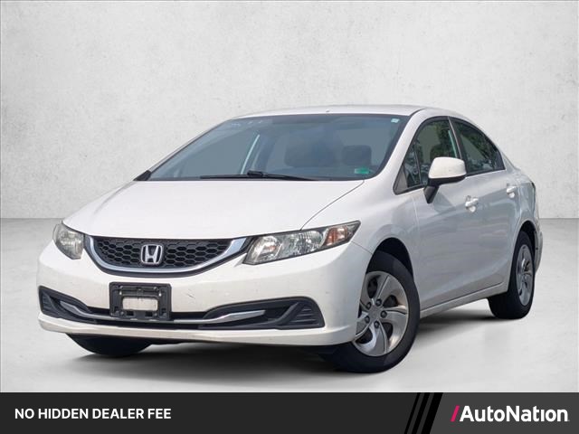 White 2013 Honda Civic Sedan Front-Wheel Drive 5-Speed Automatic