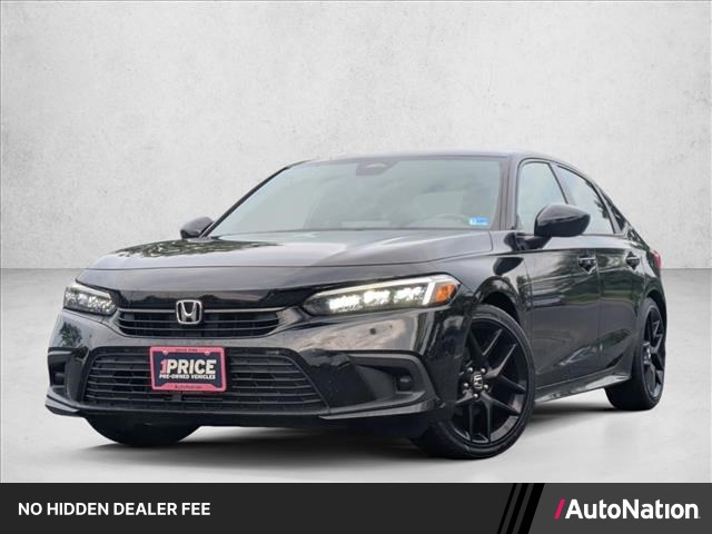 Crystal Black Pearl 2023 Honda Civic Sedan Front-Wheel Drive Continuously Variable Transmission