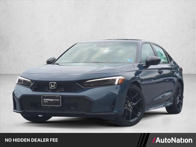 Blue Lagoon Pearl 2026 Honda Civic Sedan Front-Wheel Drive Continuously Variable Transmission