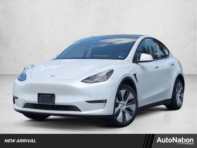 Pearl White Multi-Coat 2021 Tesla Model Y Long Range AWD SUV / Crossover All-Wheel Drive Automatic