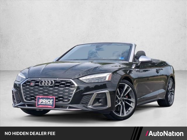 Mythos Black Metallic/Black Roof 2022 Audi S5 Convertible All-Wheel Drive Automatic