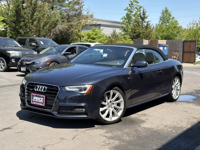 Moonlight Blue Metallic/Black Roof 2015 Audi A5 2.0T quattro Premium Plus Cabriolet AWD Convertible All-Wheel Drive 8-Speed Automatic