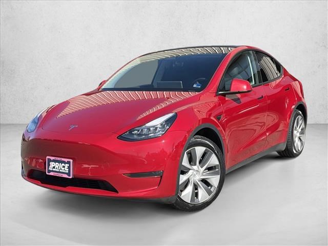 Red Multi-Coat 2021 Tesla Model Y Long Range AWD SUV / Crossover All-Wheel Drive Automatic
