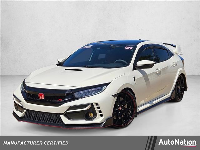 White 2021 Honda Civic Type R Touring FWD Hatchback Front-Wheel Drive 6-Speed Manual