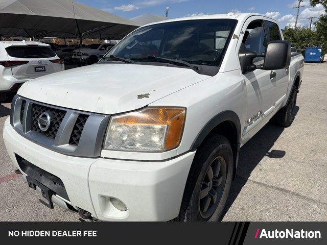 Glacier White 2013 Nissan Titan Pickup Truck Four-Wheel Drive Automatic
