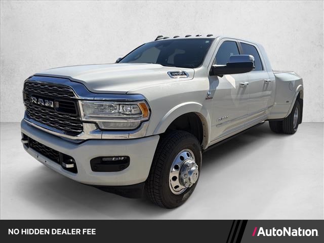 Pearl White 2019 RAM 3500 Pickup Truck Four-Wheel Drive 6-Speed Automatic