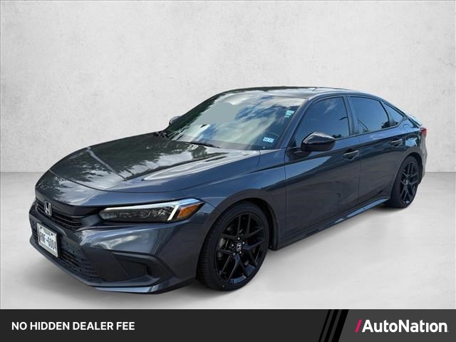 Gray 2022 Honda Civic Sedan Front-Wheel Drive Automatic
