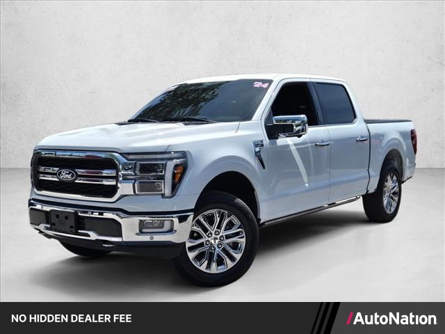 Oxford White 2024 Ford F-150 Lariat SuperCrew 4WD Pickup Truck Four-Wheel Drive Automatic