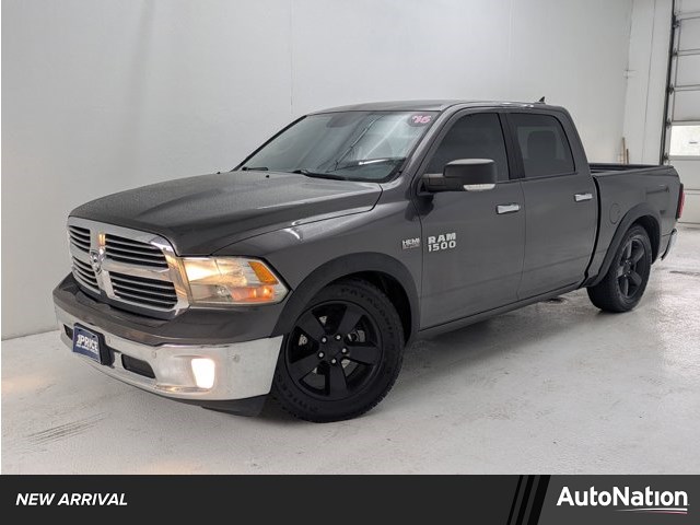 Gray (Granite Crystal Metallic Clearcoat) 2016 RAM 1500 Big Horn Crew Cab 4WD Pickup Truck Four-Wheel Drive 8-Speed Automatic
