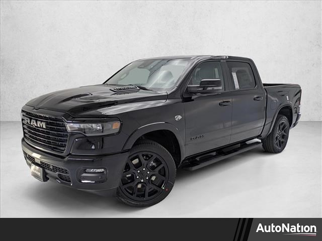 Diamond Black Crystal Pearlcoat 2026 RAM 1500 Laramie Crew Cab 4WD Pickup Truck Four-Wheel Drive 8-Speed Automatic