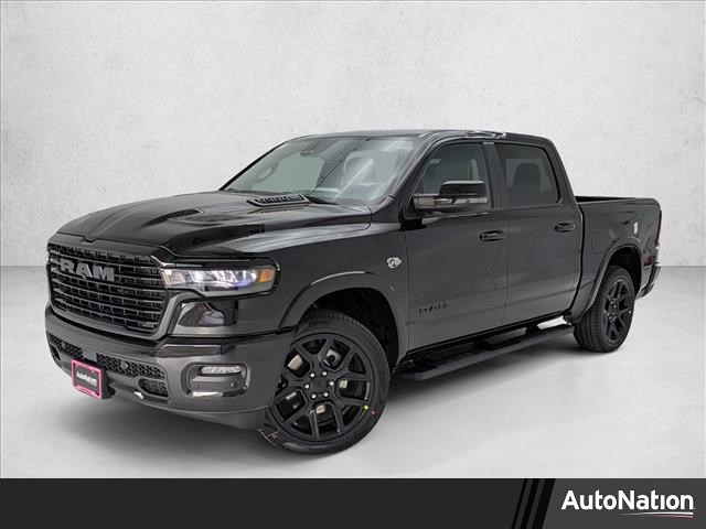 Diamond Black Crystal Pearlcoat 2026 RAM 1500 Laramie Crew Cab 4WD Pickup Truck Four-Wheel Drive 8-Speed Automatic