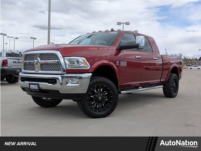 Deep Cherry Red Crystal Pearlcoat 2015 RAM 3500 Laramie Mega Cab 4WD Pickup Truck Four-Wheel Drive 6-Speed Automatic