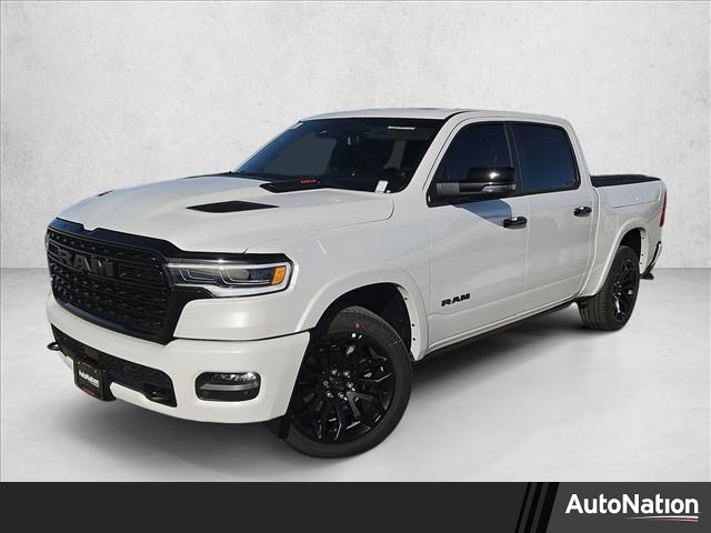 Ivory White Tri-Coat Pearlcoat 2026 RAM 1500 Limited Crew Cab 4WD Pickup Truck Four-Wheel Drive 8-Speed Automatic