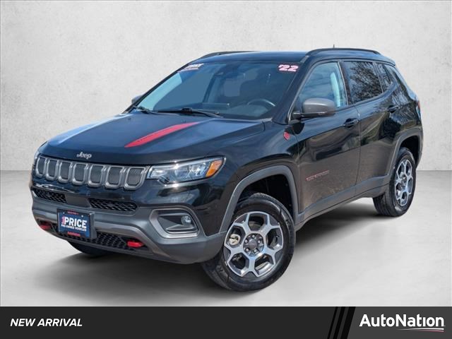 Diamond Black Crystal Pearlcoat 2022 Jeep Compass Trailhawk 4WD SUV / Crossover Four-Wheel Drive 9-Speed Automatic