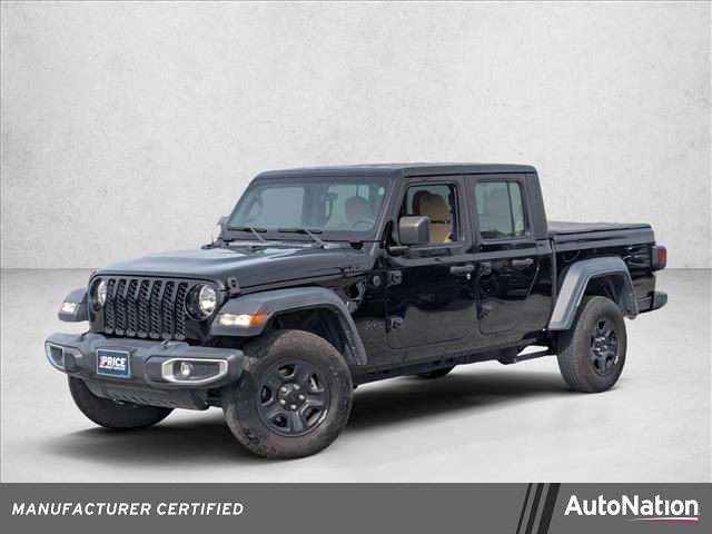 Black Clearcoat 2023 Jeep Gladiator Sport Crew Cab 4WD Pickup Truck Four-Wheel Drive 8-Speed Automatic