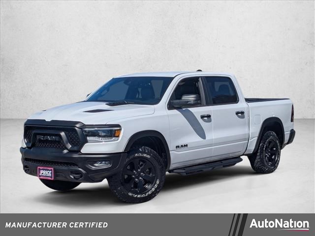 Bright White Clearcoat 2024 RAM 1500 Rebel Crew Cab 4WD Pickup Truck Four-Wheel Drive 8-Speed Automatic