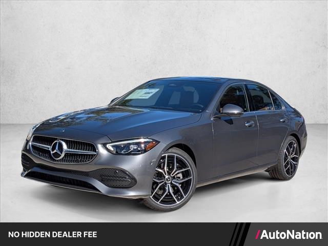 Gray (Selenite Grey Metallic) 2026 Mercedes-Benz C-Class Sedan Rear-Wheel Drive Automatic