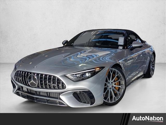 Cirrus Silver Metallic 2026 Mercedes-Benz SL-Class AMG SL 63 S E Performance 4MATIC Convertible All-Wheel Drive Automatic