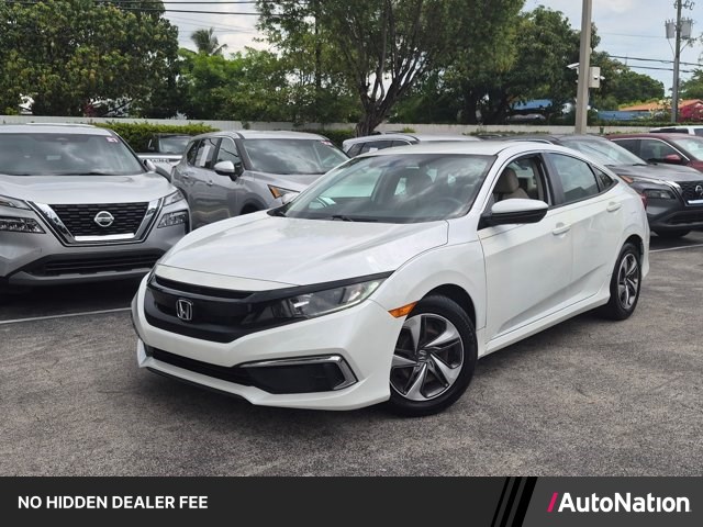 Gray (Platinum White Pea) 2019 Honda Civic Sedan Front-Wheel Drive Automatic