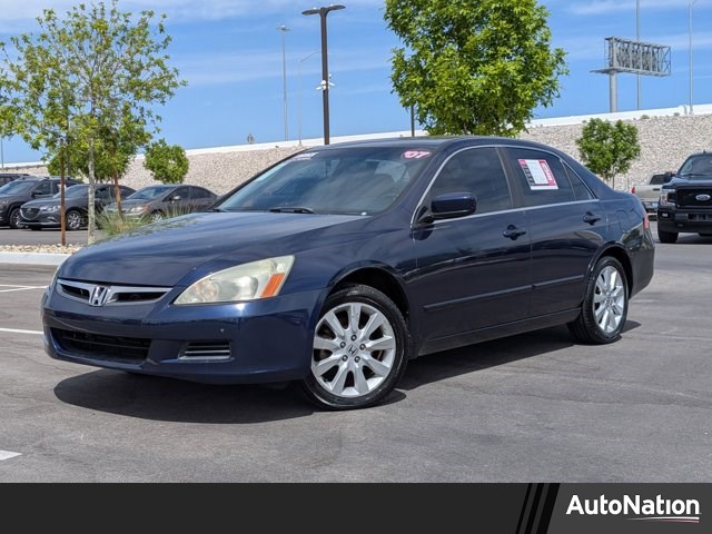 Blue 2007 Honda Accord EX-L V6 Sedan Front-Wheel Drive 5-Speed Automatic
