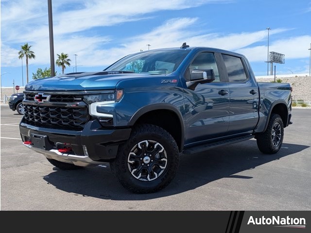Lakeshore Blue Metallic 2024 Chevrolet Silverado 1500 ZR2 Crew Cab 4WD Pickup Truck Four-Wheel Drive Automatic