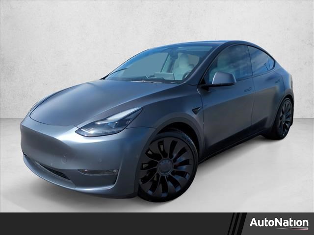 Silver/Gray 2022 Tesla Model Y Performance AWD SUV / Crossover All-Wheel Drive Automatic