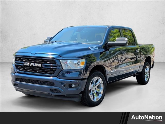 Patriot Blue Pearlcoat 2022 RAM 1500 Big Horn Crew Cab RWD Pickup Truck 4X2 8-Speed Automatic