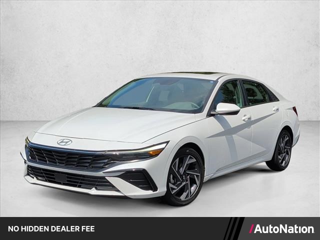 White 2025 Hyundai Elantra Sedan Front-Wheel Drive Automatic