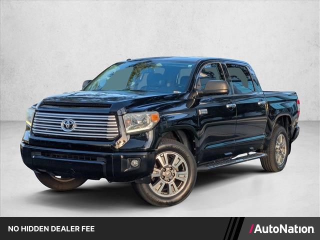 Midnight Black Metallic 2016 Toyota Tundra Platinum CrewMax 5.7L FFV Pickup Truck 4X2 Automatic