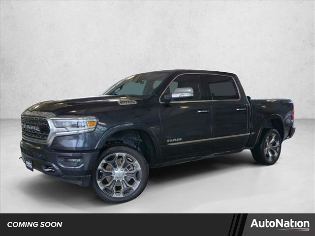 Gray (Maximum Steel Metallic Clearcoat) 2019 RAM 1500 Limited Crew Cab 4WD Pickup Truck Four-Wheel Drive 8-Speed Automatic
