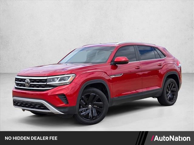 Aurora Red Metallic 2023 Volkswagen Atlas Cross Sport V6 SE FWD with Technology SUV / Crossover Front-Wheel Drive 8-Speed Automatic