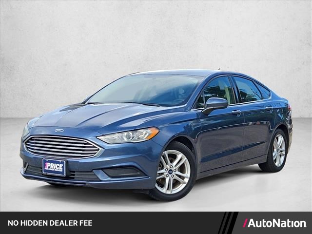Blue Metallic 2018 Ford Fusion Sedan Front-Wheel Drive Automatic