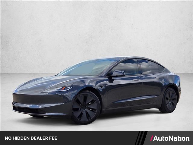 Gray (Stealth Grey) 2025 Tesla Model 3 Long Range RWD Sedan Rear-Wheel Drive Automatic