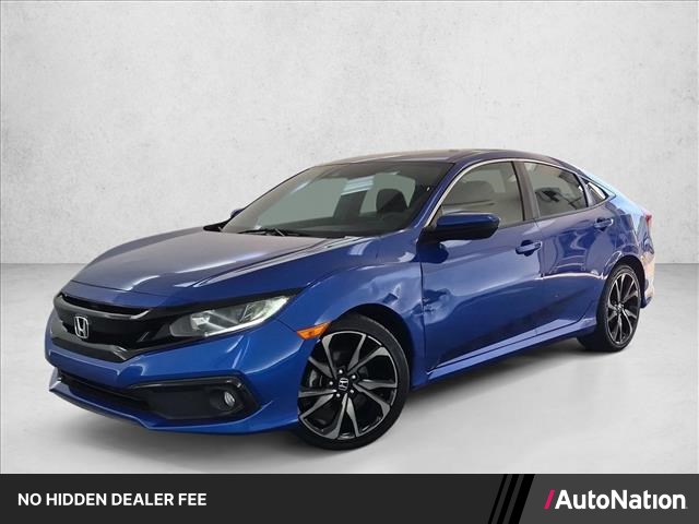 Aegean Blue Metallic 2021 Honda Civic Sedan Front-Wheel Drive Automatic