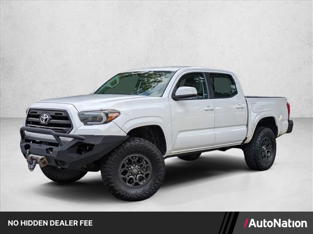 White 2016 Toyota Tacoma Double Cab V6 SR 4WD Pickup Truck Four-Wheel Drive Automatic