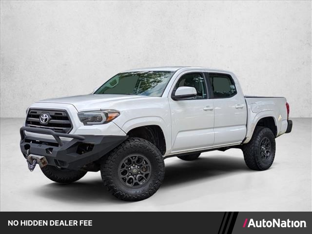 White 2016 Toyota Tacoma Double Cab V6 SR 4WD Pickup Truck Four-Wheel Drive Automatic