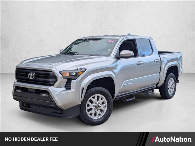Celestial Silver Metallic 2024 Toyota Tacoma SR5 Double Cab 4WD Pickup Truck Four-Wheel Drive Automatic
