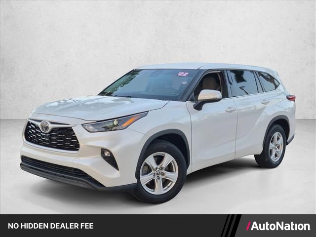White (Wind Chill Pearl) 2022 Toyota Highlander SUV / Crossover Front-Wheel Drive Automatic