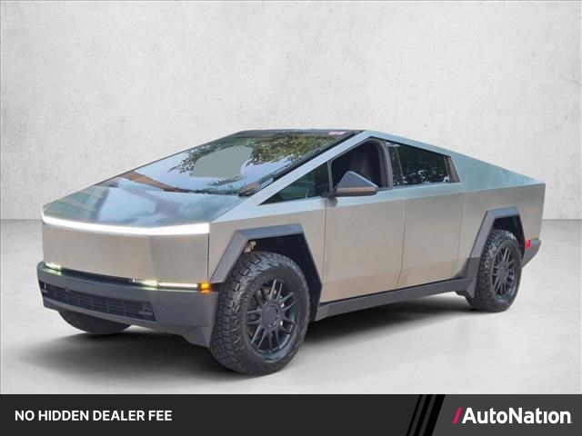 Silver 2025 Tesla Cybertruck Pickup Truck All-Wheel Drive Automatic