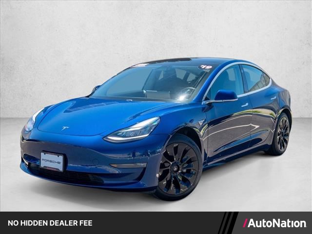 Blue 2019 Tesla Model 3 Long Range AWD Sedan All-Wheel Drive 1-Speed Automatic