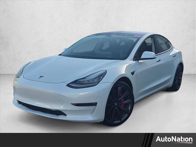 Pearl White Multi-Coat 2020 Tesla Model 3 Performance AWD Sedan All-Wheel Drive Automatic