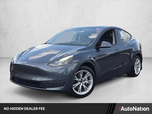 Silver/Gray 2021 Tesla Model Y Long Range AWD SUV / Crossover All-Wheel Drive Automatic